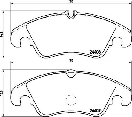 Brembo P 24 074 - Kit de plaquettes de frein, frein à disque cwaw.fr