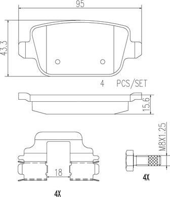 Brembo P24075N - Kit de plaquettes de frein, frein à disque cwaw.fr