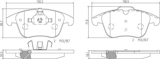 Brembo P24076N - Kit de plaquettes de frein, frein à disque cwaw.fr