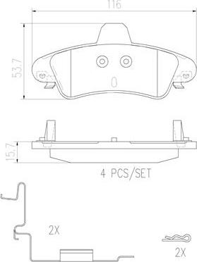 Brembo P24070N - Kit de plaquettes de frein, frein à disque cwaw.fr