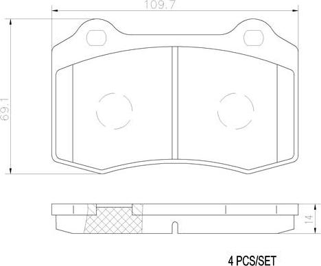 Brembo P24073N - Kit de plaquettes de frein, frein à disque cwaw.fr