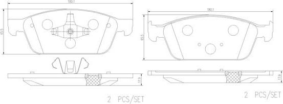 Brembo P24199N - Kit de plaquettes de frein, frein à disque cwaw.fr