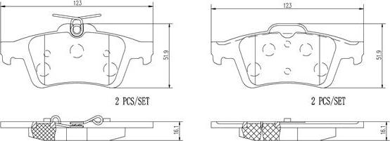 Brembo P24148N - Kit de plaquettes de frein, frein à disque cwaw.fr