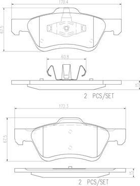 Brembo P24159N - Kit de plaquettes de frein, frein à disque cwaw.fr