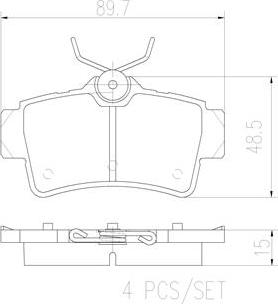 Brembo P24155N - Kit de plaquettes de frein, frein à disque cwaw.fr