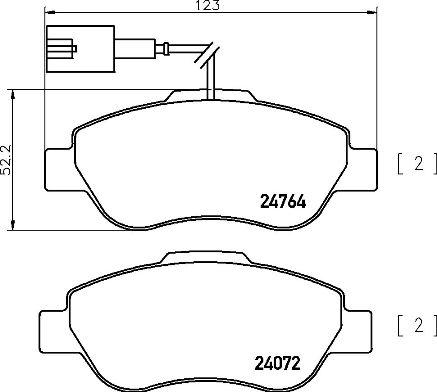 Brembo P 24 150 - Kit de plaquettes de frein, frein à disque cwaw.fr