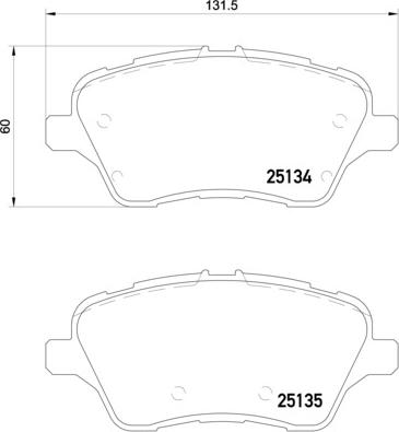 Brembo P 24 151X - Kit de plaquettes de frein, frein à disque cwaw.fr