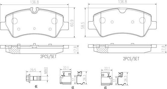 Brembo P24160N - Kit de plaquettes de frein, frein à disque cwaw.fr