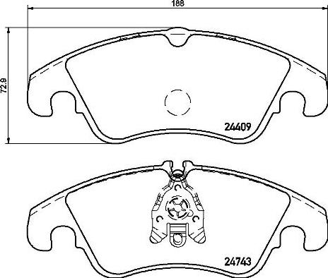 Brembo P 24 161 - Kit de plaquettes de frein, frein à disque cwaw.fr