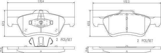 Brembo P24116N - Kit de plaquettes de frein, frein à disque cwaw.fr