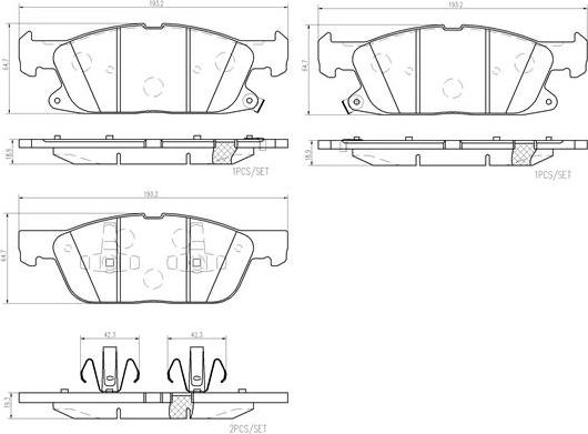 Brembo P24188N - Kit de plaquettes de frein, frein à disque cwaw.fr