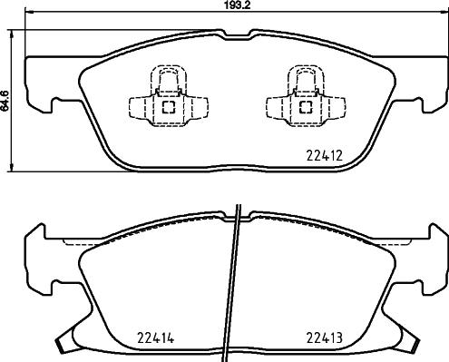 Brembo P 24 188 - Kit de plaquettes de frein, frein à disque cwaw.fr