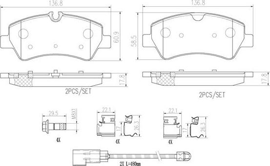 Brembo P24187N - Kit de plaquettes de frein, frein à disque cwaw.fr