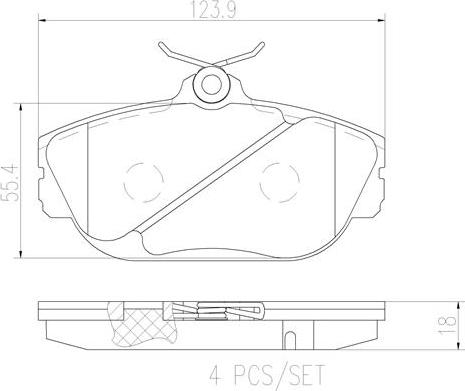 Brembo P24124N - Kit de plaquettes de frein, frein à disque cwaw.fr