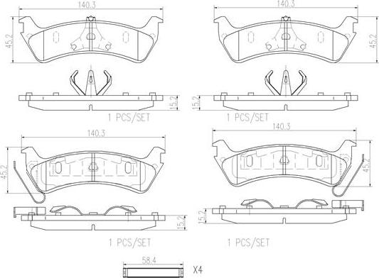 Brembo P24216N - Kit de plaquettes de frein, frein à disque cwaw.fr