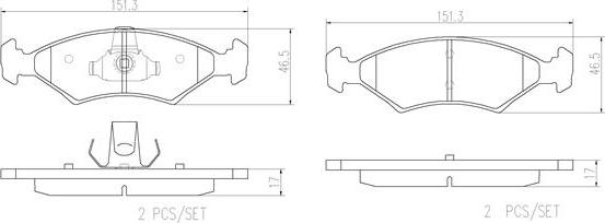 Brembo P24123N - Kit de plaquettes de frein, frein à disque cwaw.fr