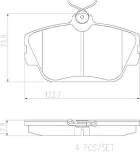 Brembo P24127N - Kit de plaquettes de frein, frein à disque cwaw.fr