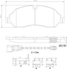 Brembo P24171N - Kit de plaquettes de frein, frein à disque cwaw.fr