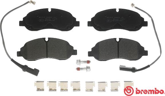 Brembo P 24 171 - Kit de plaquettes de frein, frein à disque cwaw.fr