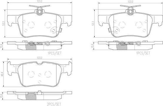 Brembo P24201N - Kit de plaquettes de frein, frein à disque cwaw.fr