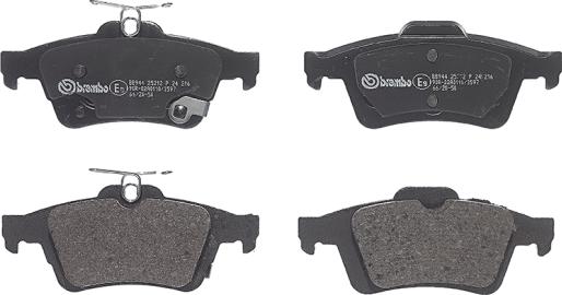 Brembo P 24 216 - Kit de plaquettes de frein, frein à disque cwaw.fr