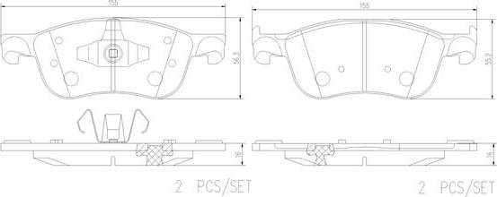 Brembo P24210N - Kit de plaquettes de frein, frein à disque cwaw.fr