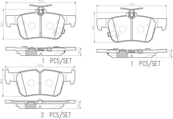 Brembo P24217N - Kit de plaquettes de frein, frein à disque cwaw.fr