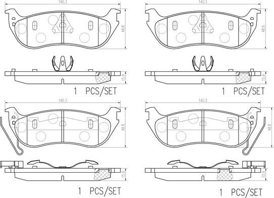 Brembo P24233N - Kit de plaquettes de frein, frein à disque cwaw.fr