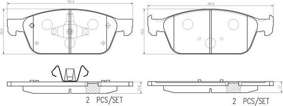 Brembo P24224N - Kit de plaquettes de frein, frein à disque cwaw.fr