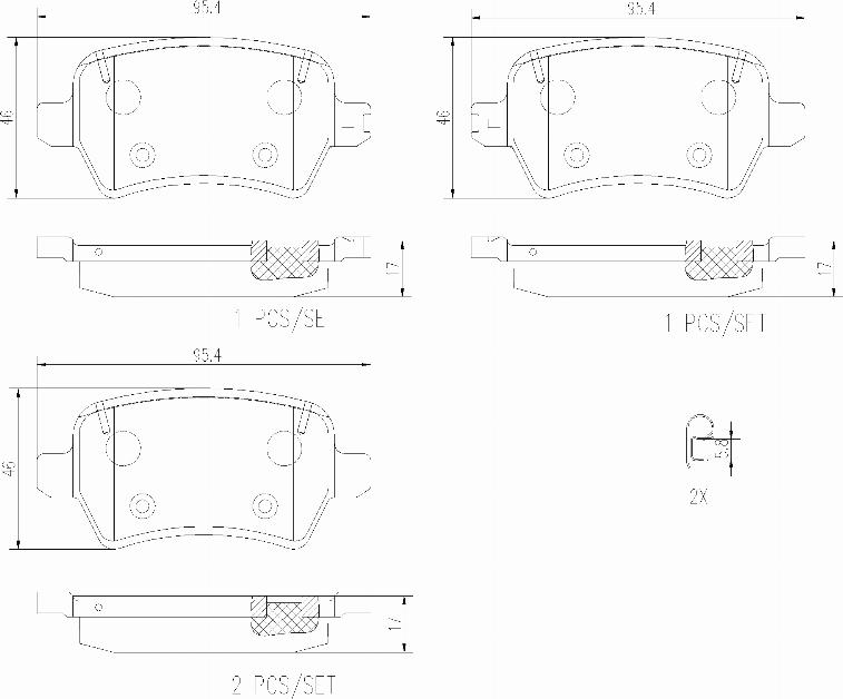 Brembo P 26 001 - Kit de plaquettes de frein, frein à disque cwaw.fr