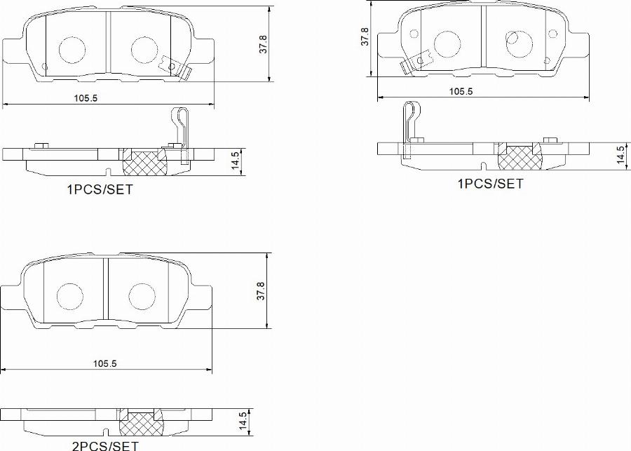 Brembo P26008N - Kit de plaquettes de frein, frein à disque cwaw.fr