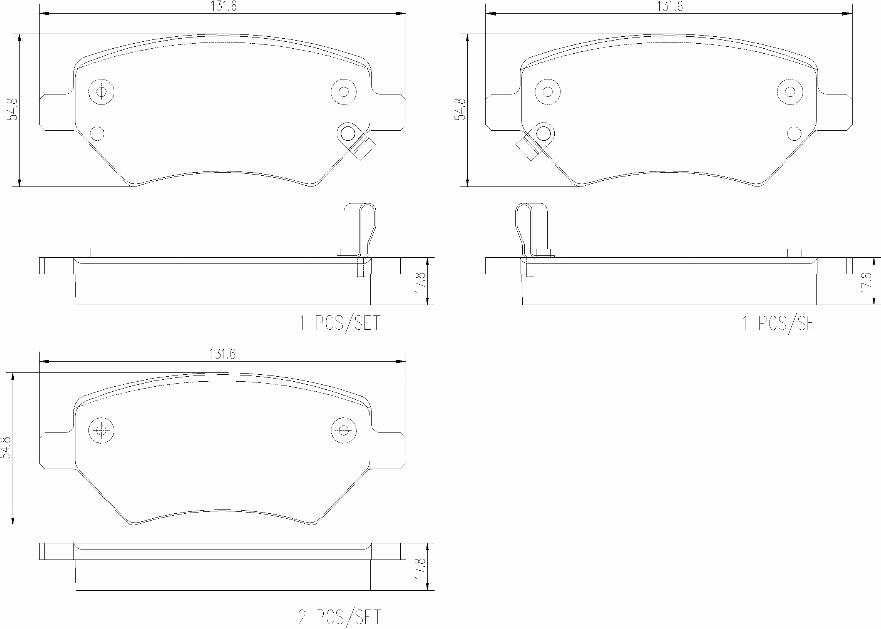 Brembo P 21 001 - Kit de plaquettes de frein, frein à disque cwaw.fr