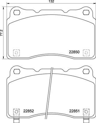 Brembo P 28 099 - Kit de plaquettes de frein, frein à disque cwaw.fr