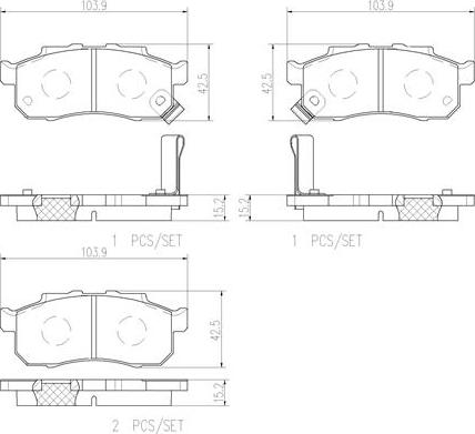 Brembo P28092N - Kit de plaquettes de frein, frein à disque cwaw.fr