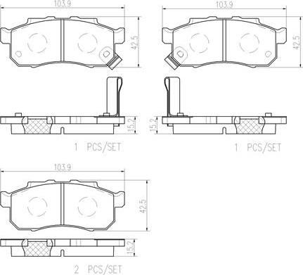 Brembo P 28 092 - Kit de plaquettes de frein, frein à disque cwaw.fr