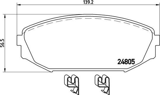 Brembo P 28 049 - Kit de plaquettes de frein, frein à disque cwaw.fr