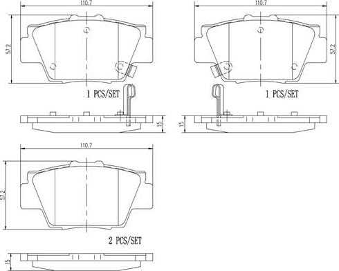 Brembo P28040N - Kit de plaquettes de frein, frein à disque cwaw.fr