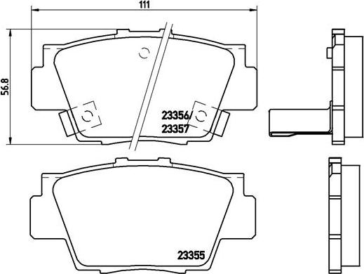 Brembo P 28 040 - Kit de plaquettes de frein, frein à disque cwaw.fr