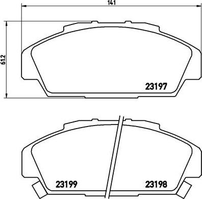 Brembo P 28 041 - Kit de plaquettes de frein, frein à disque cwaw.fr