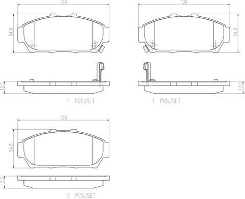 Brembo P28048N - Kit de plaquettes de frein, frein à disque cwaw.fr