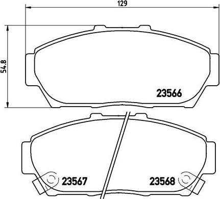 Brembo P 28 048 - Kit de plaquettes de frein, frein à disque cwaw.fr