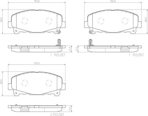 Brembo P28043N - Kit de plaquettes de frein, frein à disque cwaw.fr