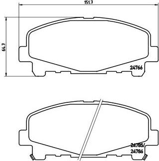 Brembo P 28 043 - Kit de plaquettes de frein, frein à disque cwaw.fr