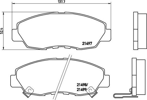 Brembo P 28 042 - Kit de plaquettes de frein, frein à disque cwaw.fr