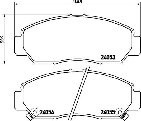 Brembo P 28 047 - Kit de plaquettes de frein, frein à disque cwaw.fr