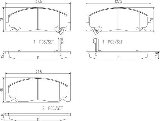 Brembo P28055N - Kit de plaquettes de frein, frein à disque cwaw.fr