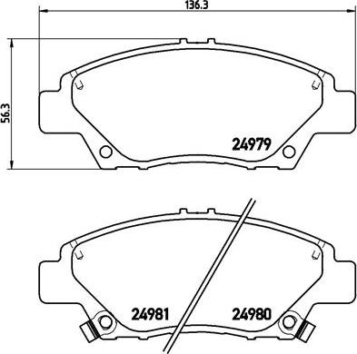 Brembo P 28 050X - Kit de plaquettes de frein, frein à disque cwaw.fr