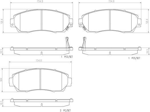 Brembo P 28 066 - Kit de plaquettes de frein, frein à disque cwaw.fr