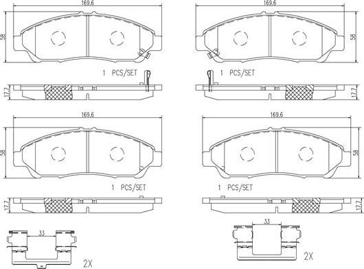 Brembo P28060N - Kit de plaquettes de frein, frein à disque cwaw.fr