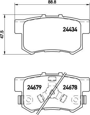 Brembo P 28 061 - Kit de plaquettes de frein, frein à disque cwaw.fr